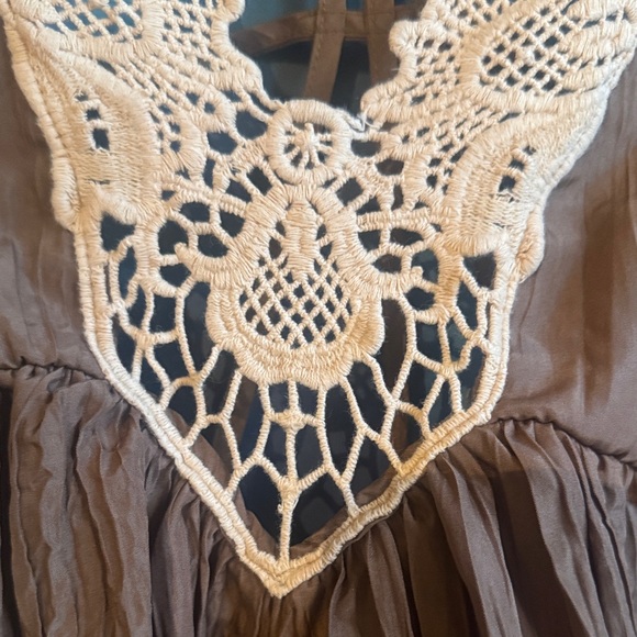 Free People Breathless Mini Dress Martini Brown - Picture 3 of 7